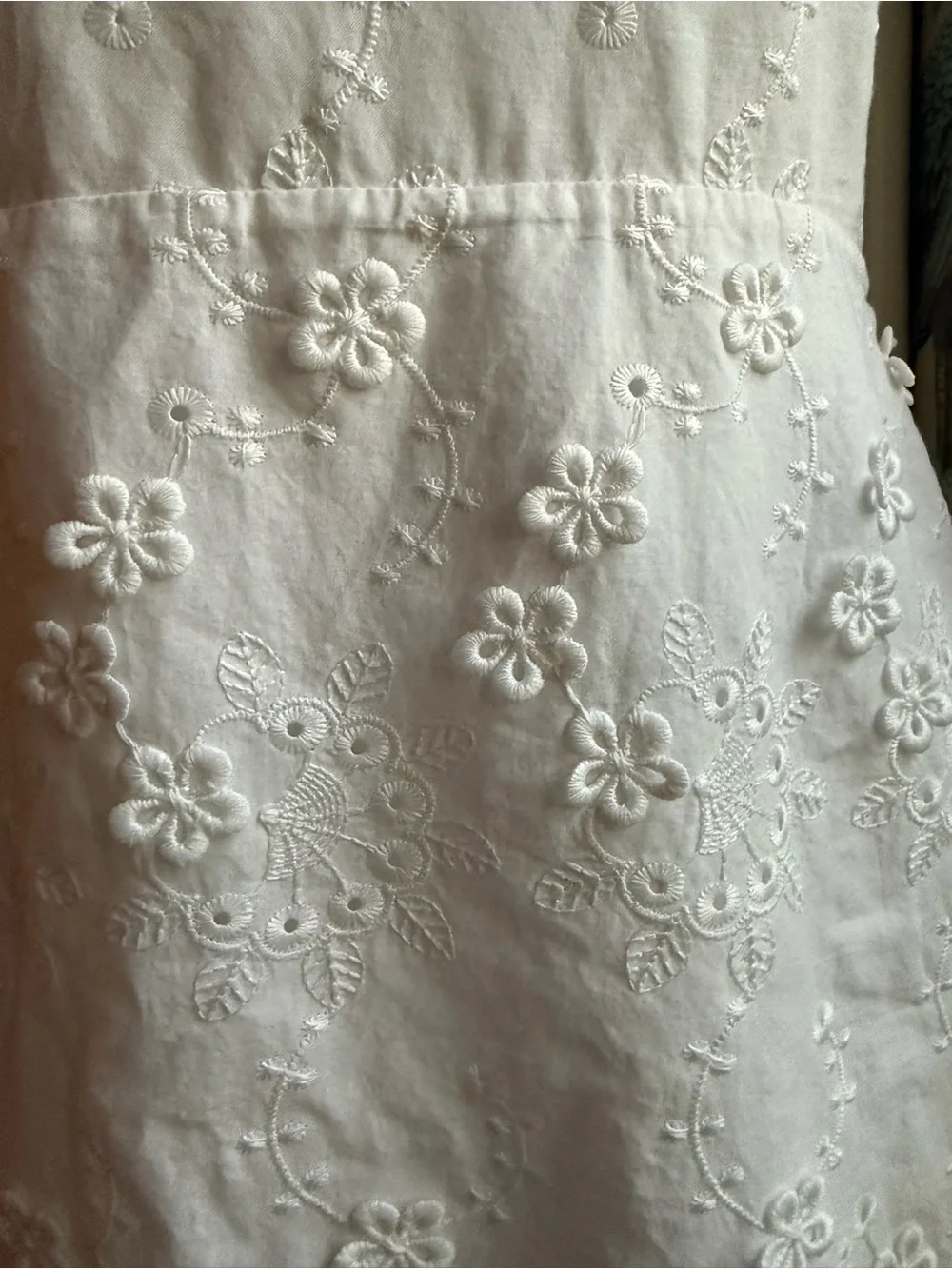 Altar’d State White Floral Appliqué Strapless Mini Dress Coquette Summer - Picture 5 of 7